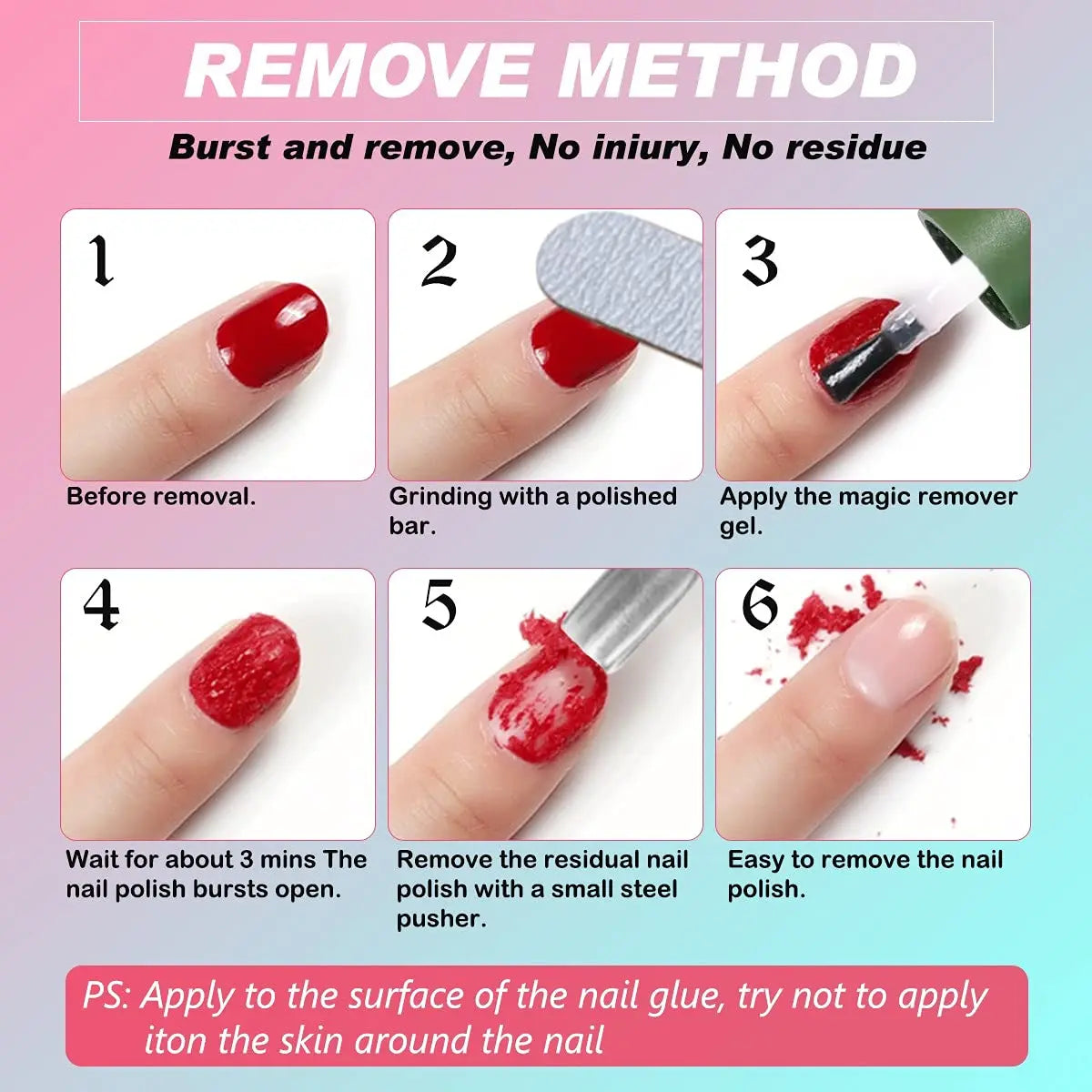 15Ml Magic Fast Nail Gel Polish Remover Clean UV Soak off Semi Permanent Varnish Nail Art Removal Tools Manicure 2025 New