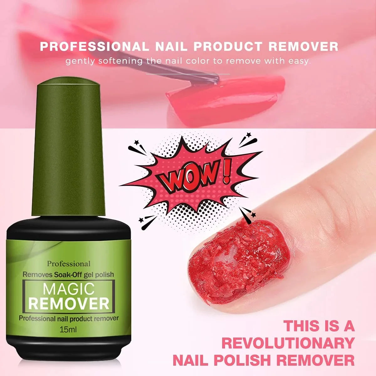 15Ml Magic Fast Nail Gel Polish Remover Clean UV Soak off Semi Permanent Varnish Nail Art Removal Tools Manicure 2025 New